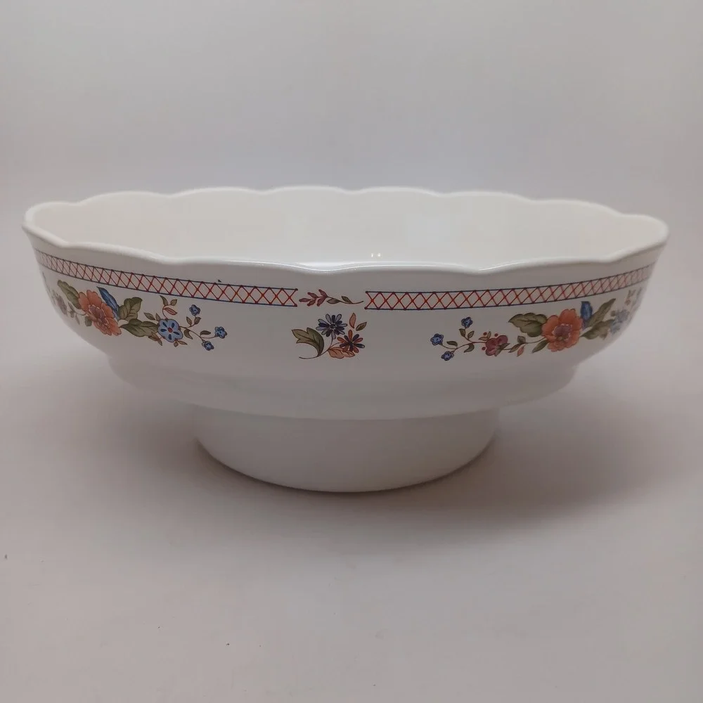 Lenox‎ Lantana Wind Chimes Oval Vegetable Serving Bowl Scalloped Fine China USA